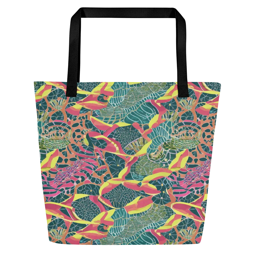 Jungle Rhapsody on Large Tote Bag W/ Pocket — Front