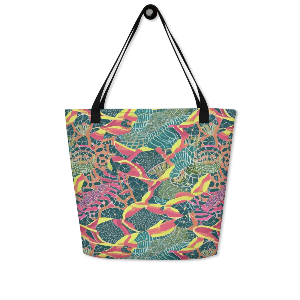 Jungle Rhapsody on Large Tote Bag W/ Pocket — Front