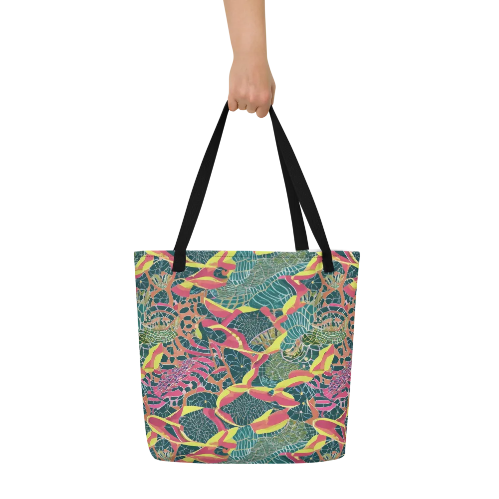 Jungle Rhapsody on Large Tote Bag W/ Pocket — Front