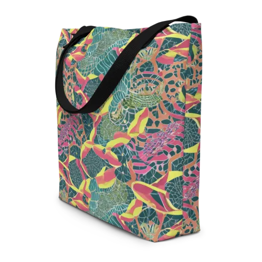 Jungle Rhapsody on a Large Tote Bag W/ Pocket