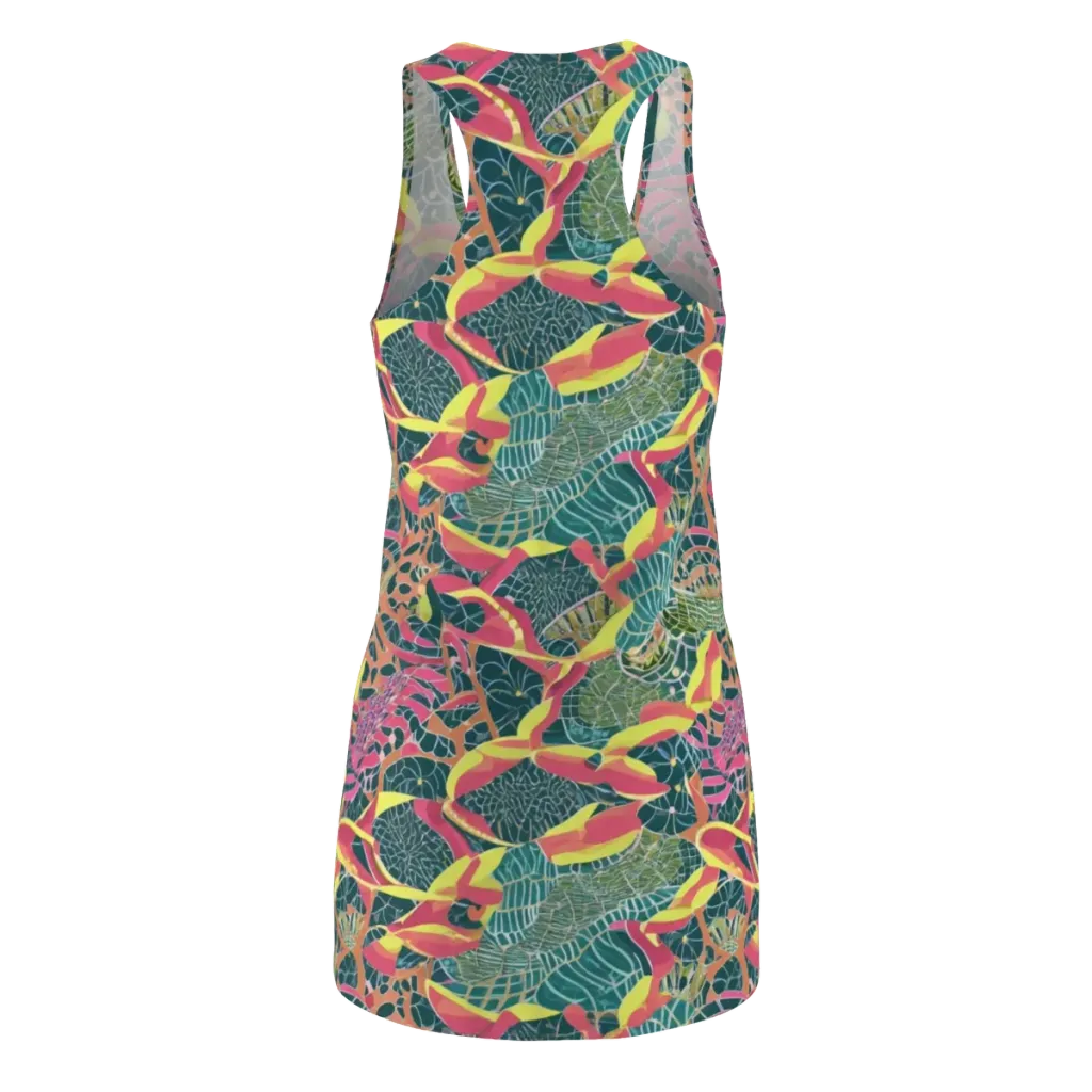 Jungle Rhapsody on Racerback Dress — Back