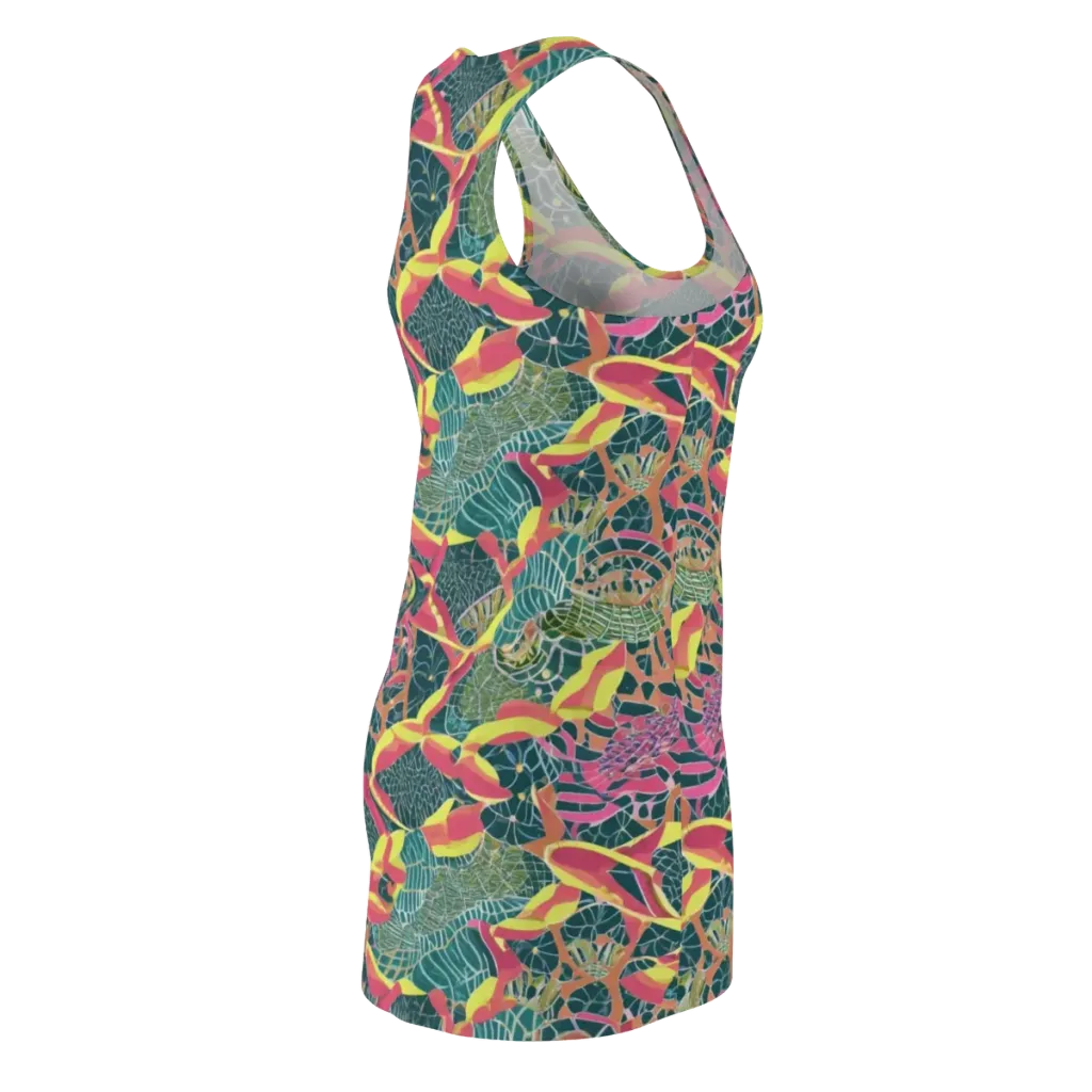 Jungle Rhapsody on Racerback Dress — Back Side