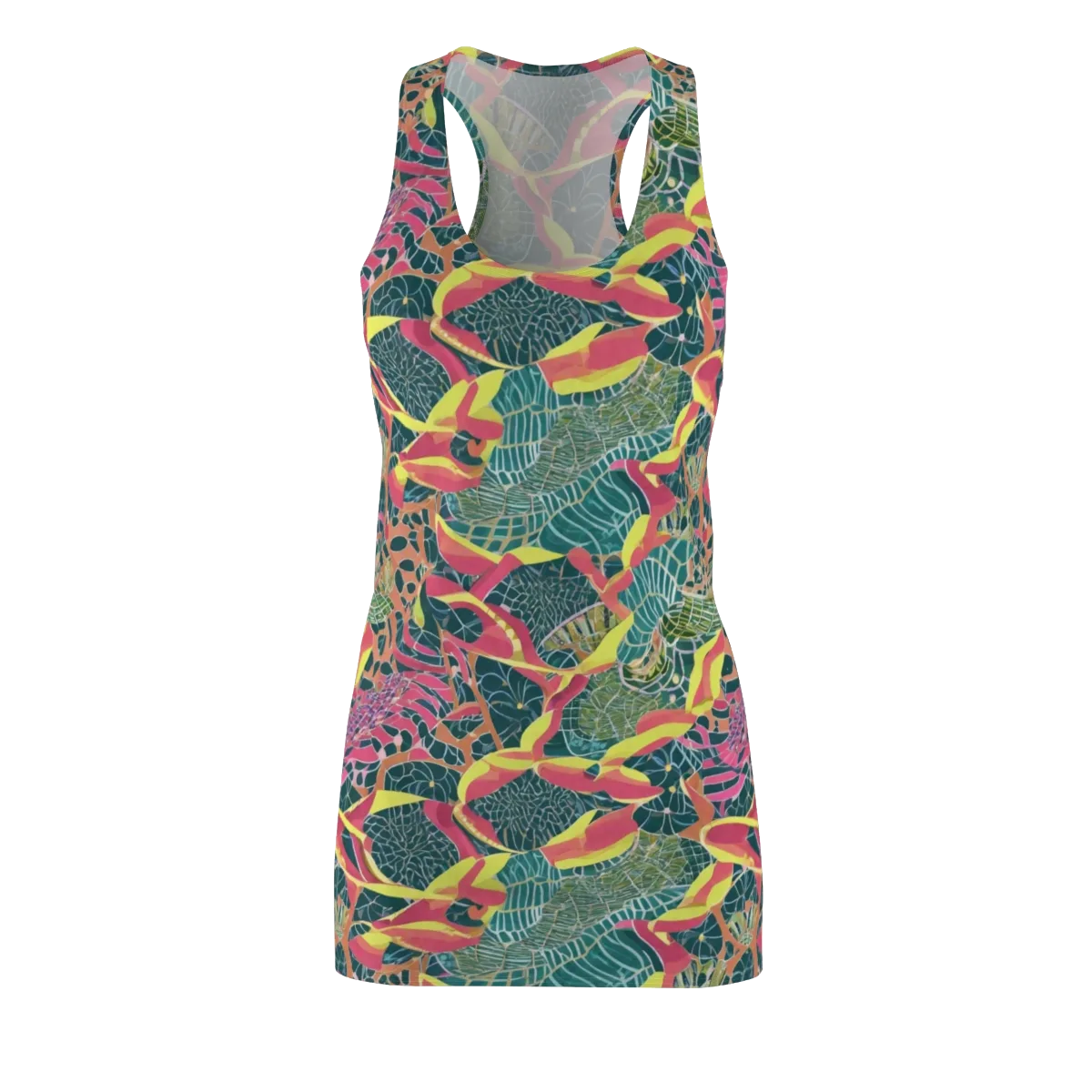 Jungle Rhapsody on Racerback Dress — Front