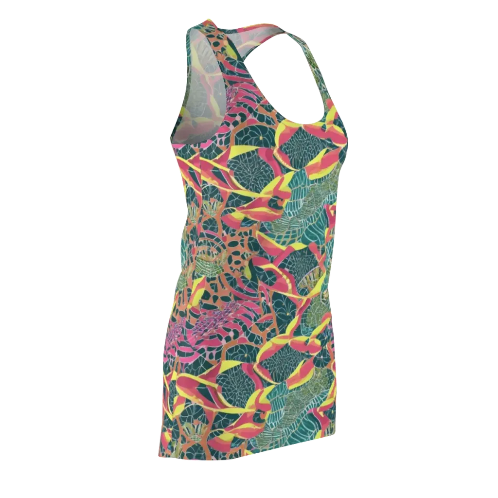 Jungle Rhapsody on Racerback Dress — Front Side