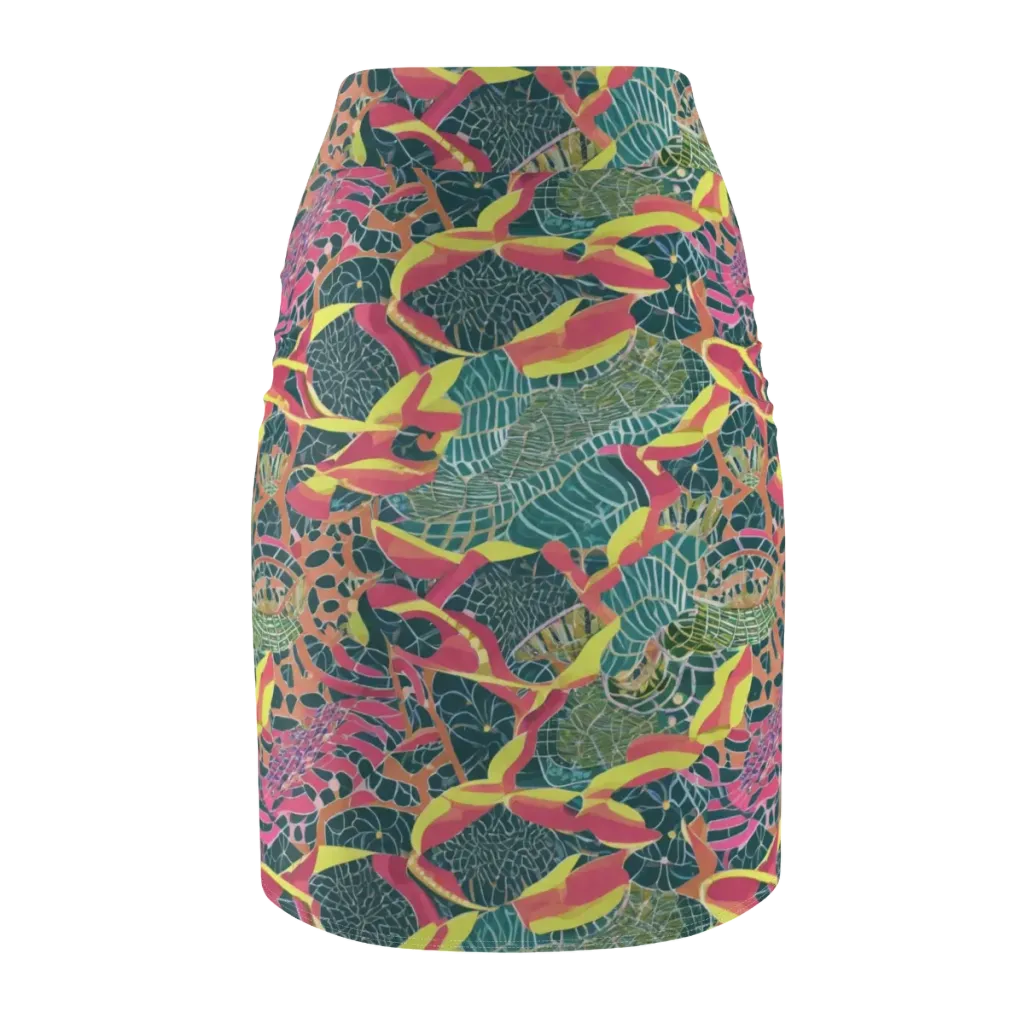 Jungle Rhapsody on Pencil Skirt — Back