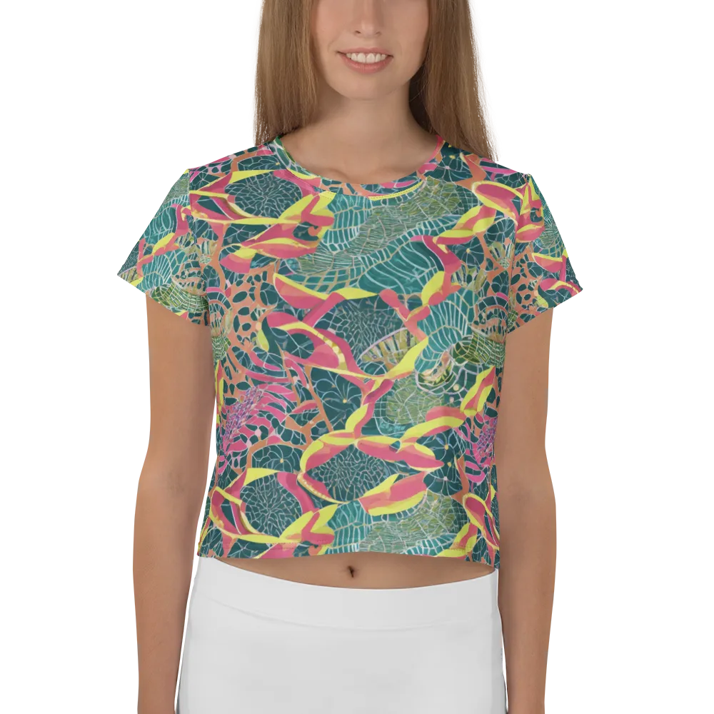Jungle Rhapsody on Crop Tee — Front