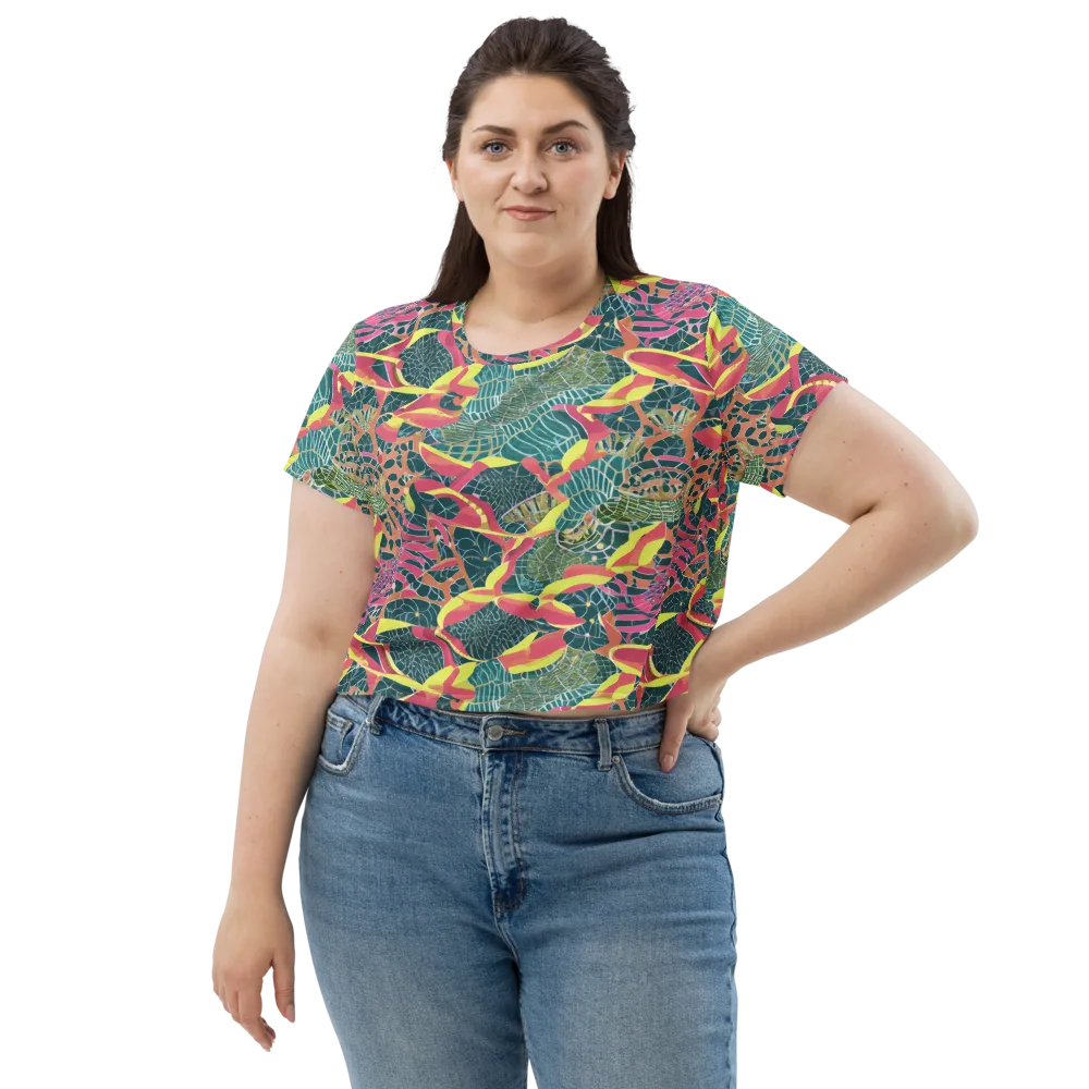 Jungle Rhapsody on Crop Tee — Front