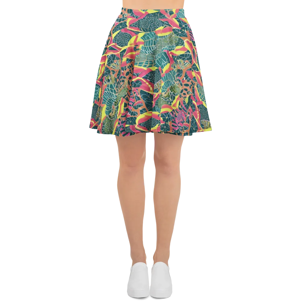 Jungle Rhapsody on Skater Skirt — Front