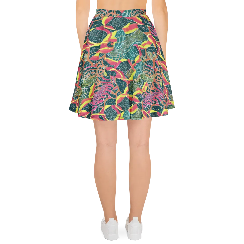 Jungle Rhapsody on Skater Skirt — Back