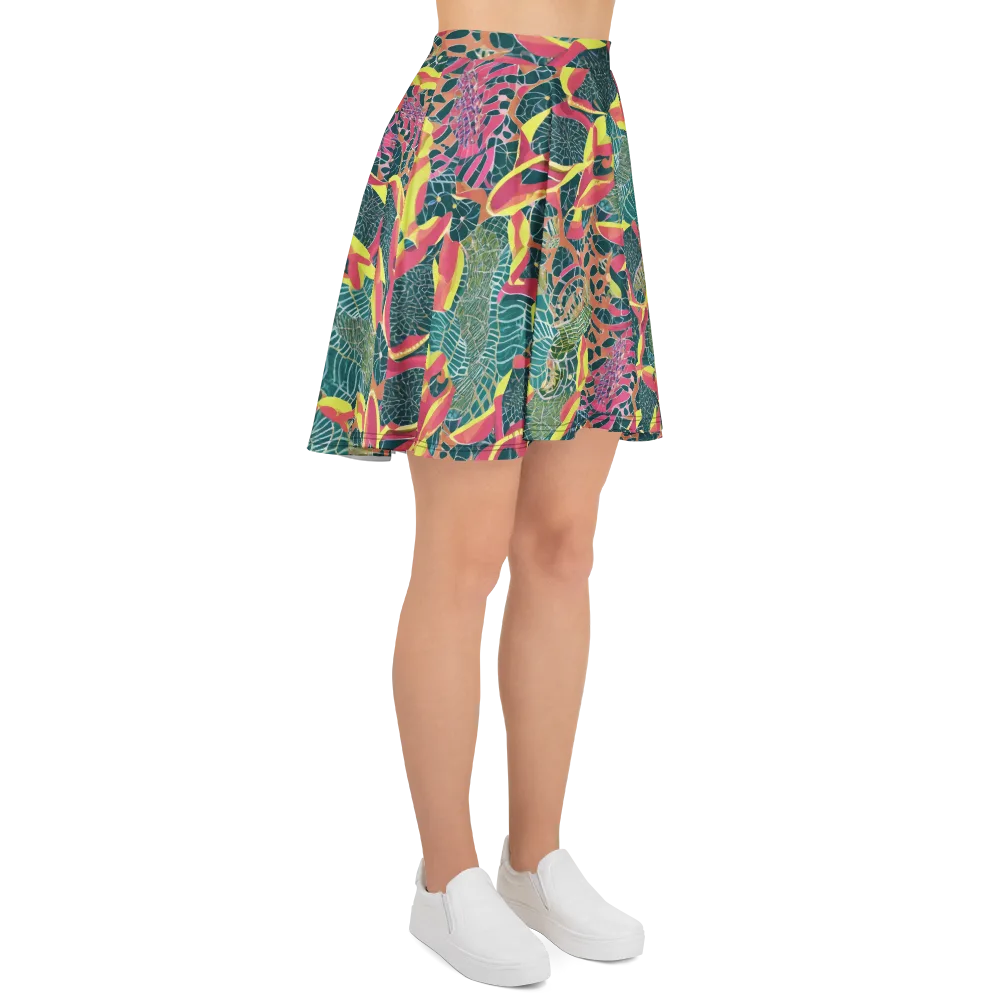 Jungle Rhapsody on Skater Skirt — Right
