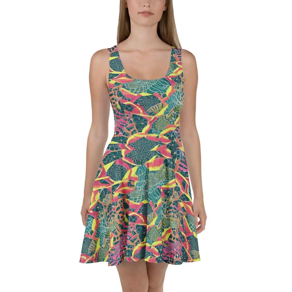 Jungle Rhapsody on Skater Dress — Front