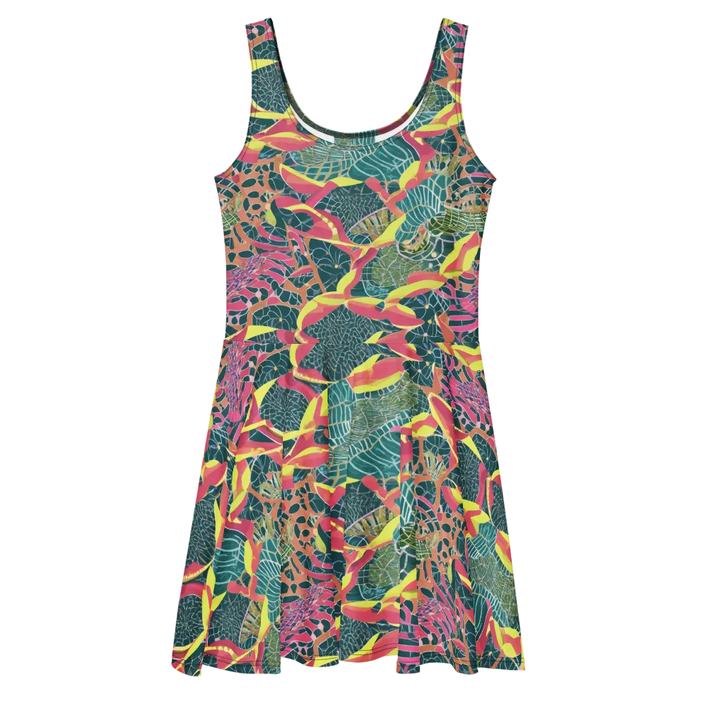 Jungle Rhapsody on Skater Dress — Front