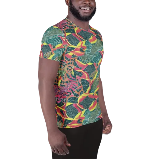 Jungle Rhapsody on a Men's Athletic T-Shirt