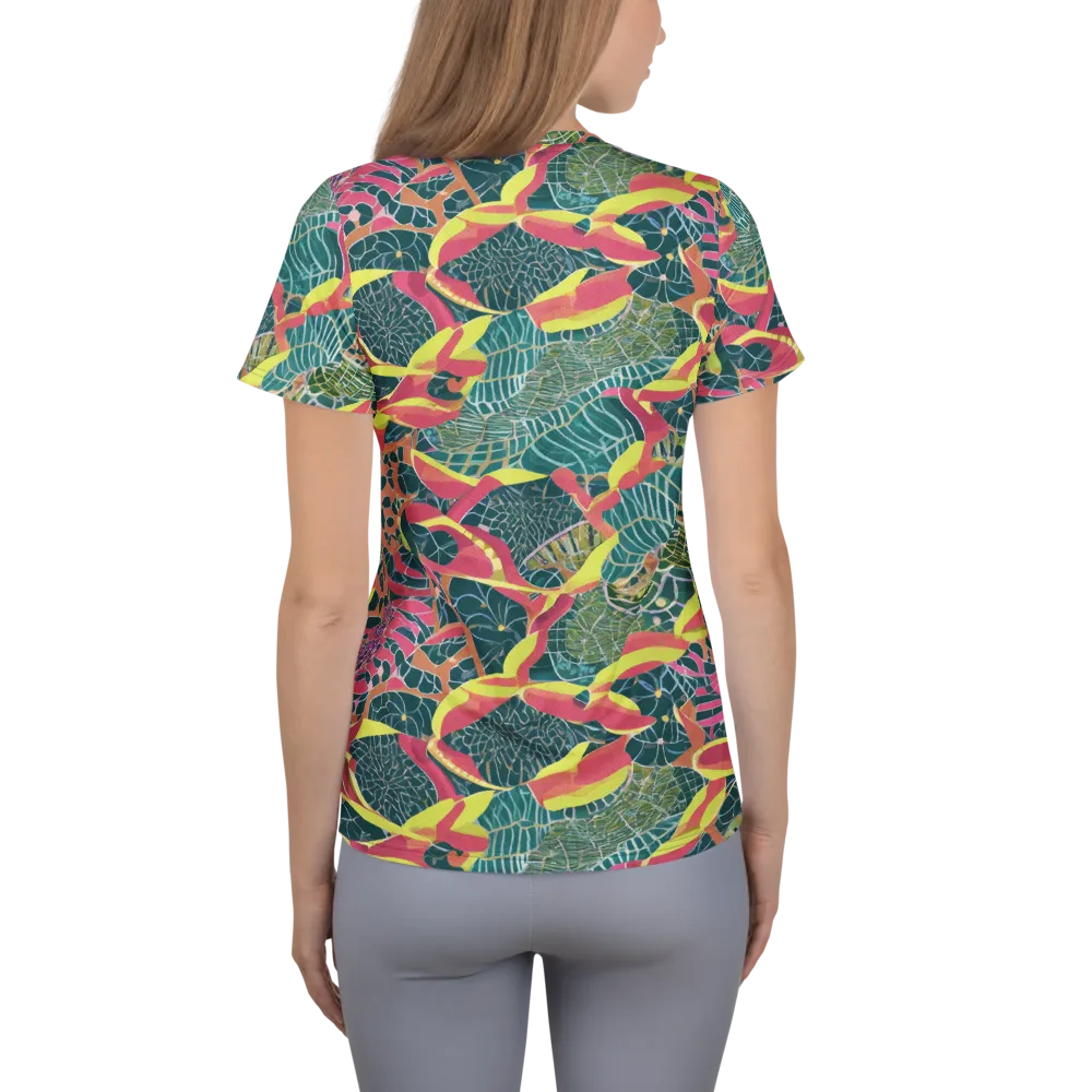 Jungle Rhapsody on Women's Athletic T-Shirt — Back