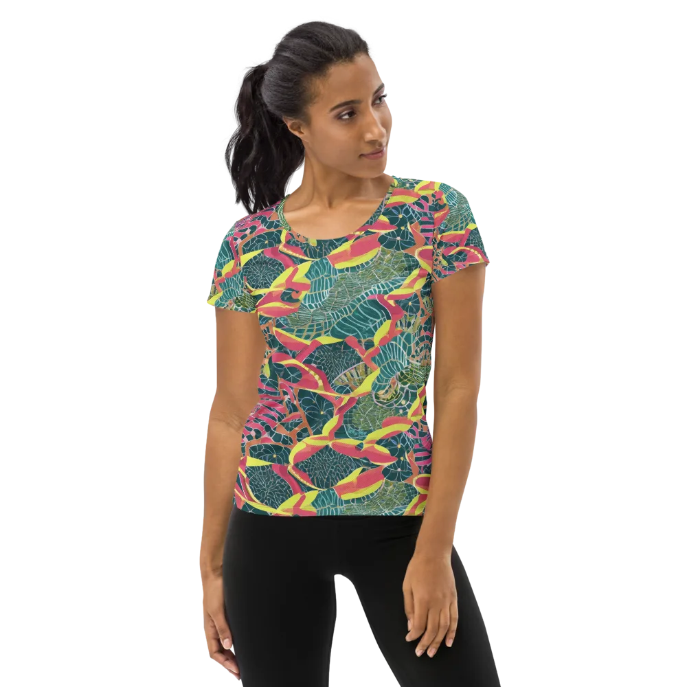 Jungle Rhapsody on Women's Athletic T-Shirt — Front