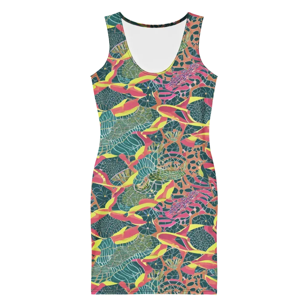 Jungle Rhapsody on Bodycon Dress — Front