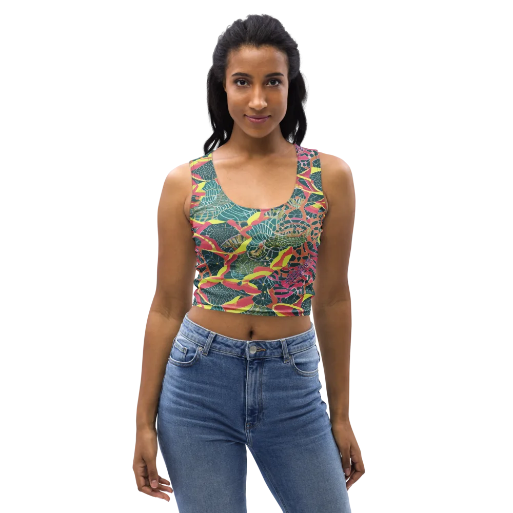 Jungle Rhapsody on Crop Top — Front