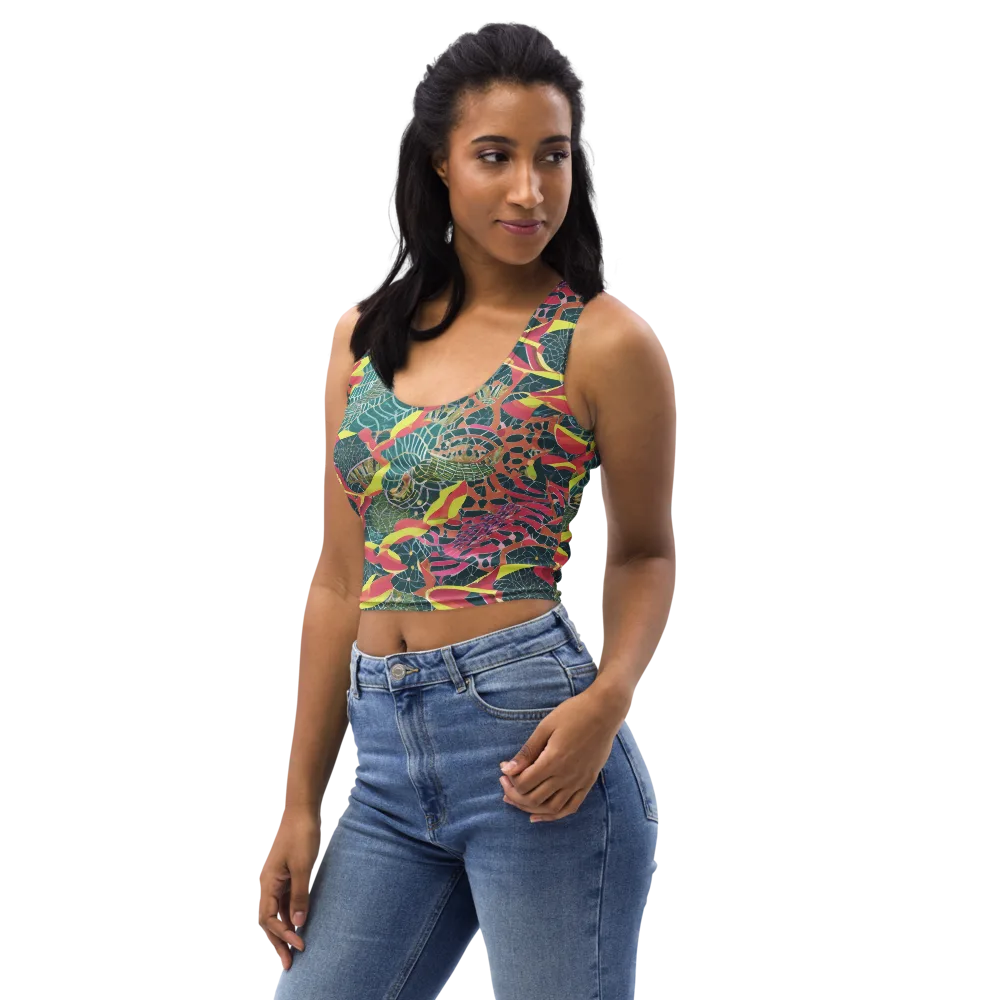 Jungle Rhapsody on Crop Top — Left Front