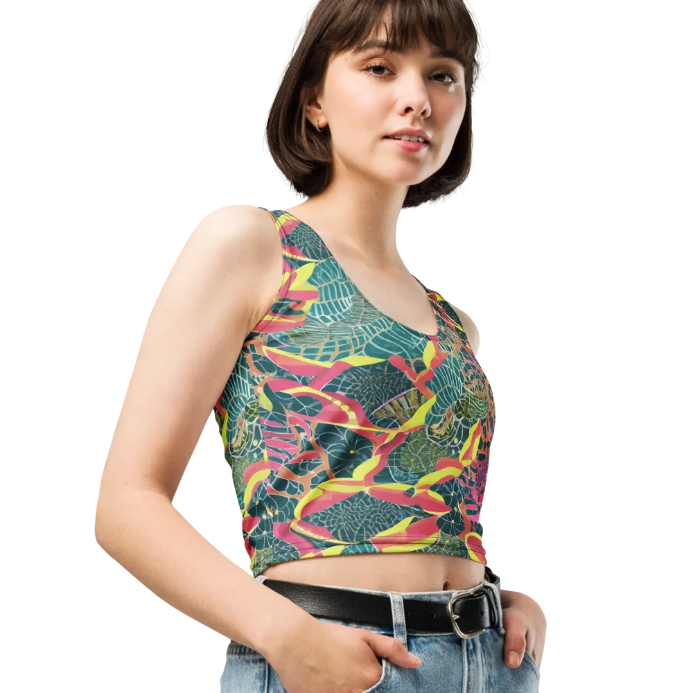 Jungle Rhapsody on Crop Top — Right Front