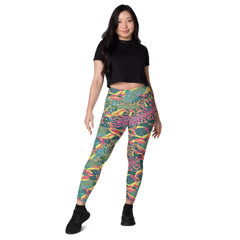Jungle Rhapsody on Leggings with Pockets — Front