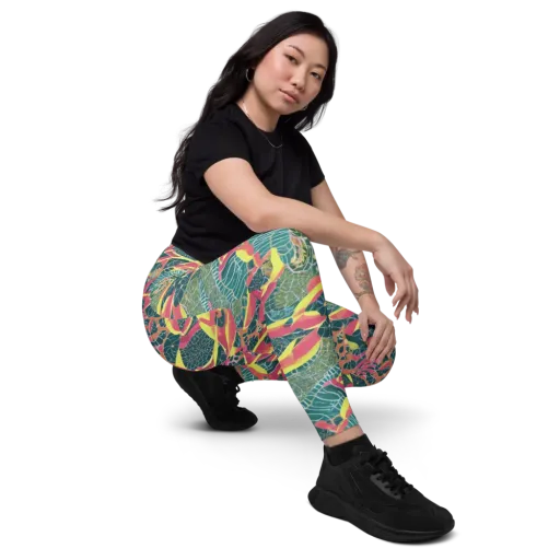 Jungle Rhapsody on a Leggings with Pockets