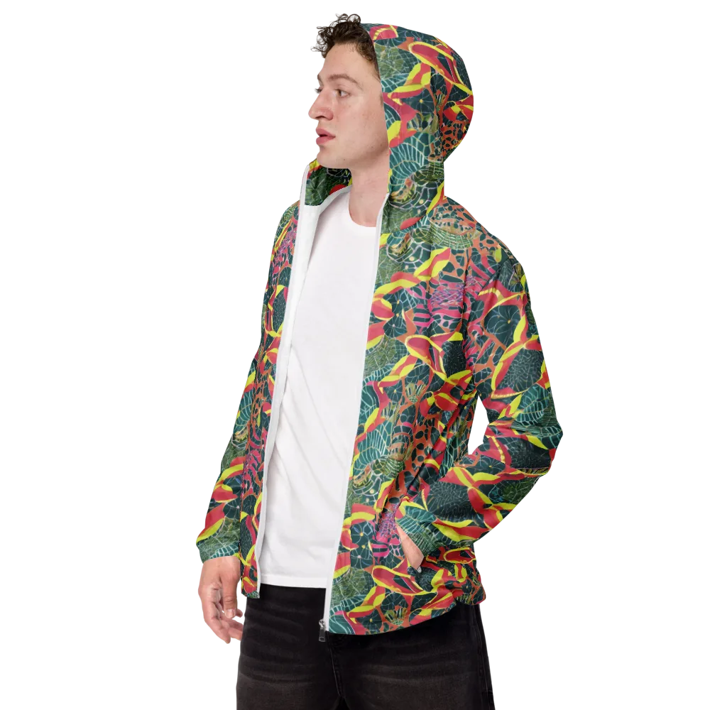 Jungle Rhapsody on Men's Windbreaker — Left Front