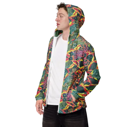 Jungle Rhapsody on a Men's Windbreaker