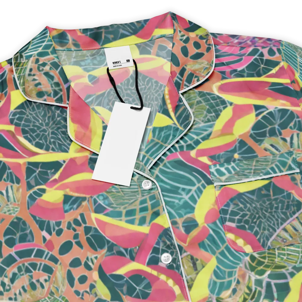 Jungle Rhapsody on Women's Short Sleeve Pajama Top — Product details