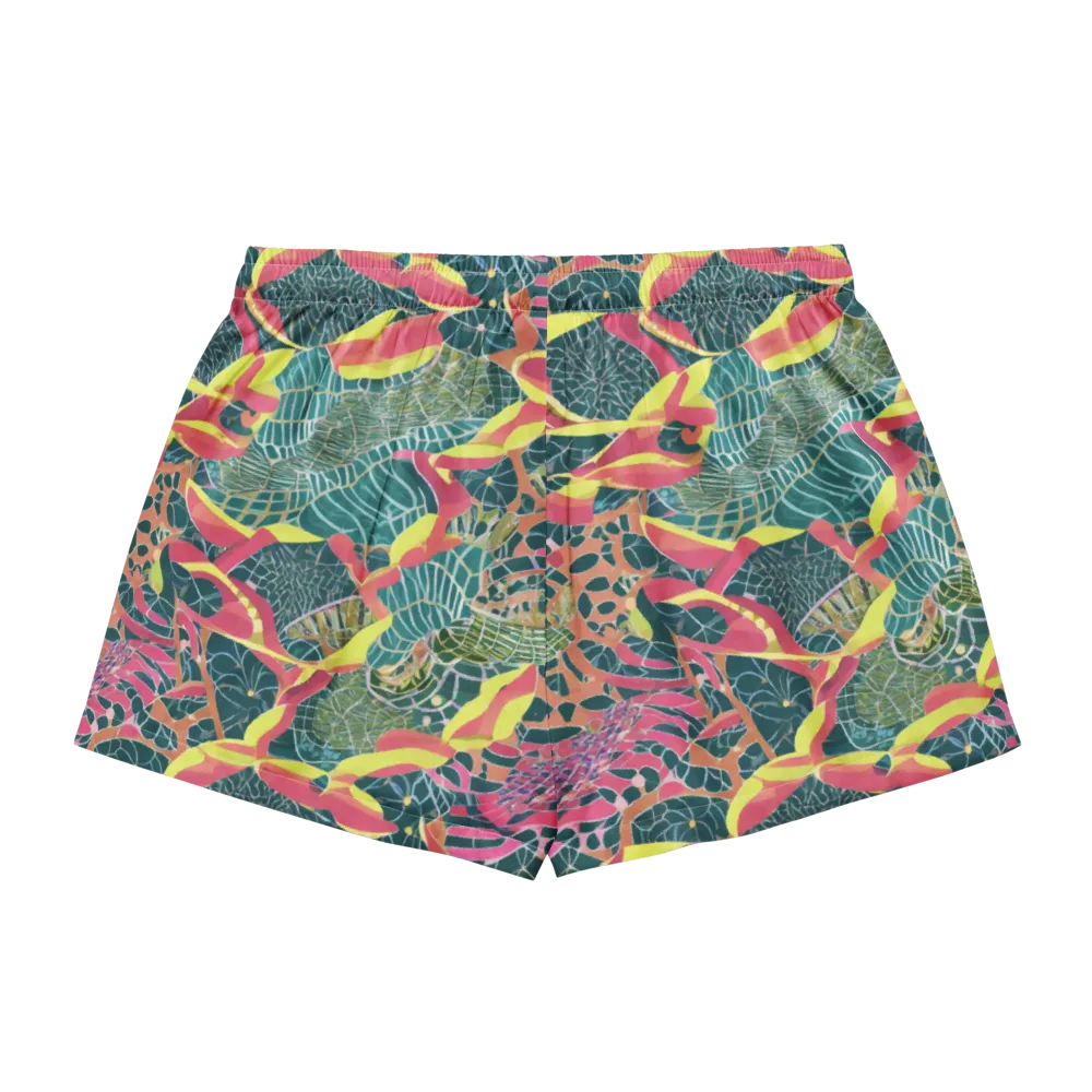 Jungle Rhapsody on Women's Pajama Shorts — Back