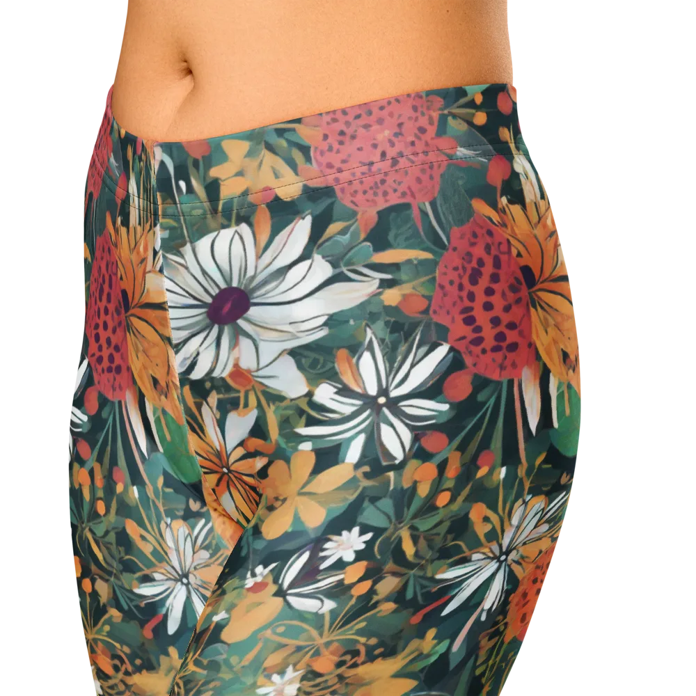 Tangerine Conservatory on Capri Leggings — Zoomed-in