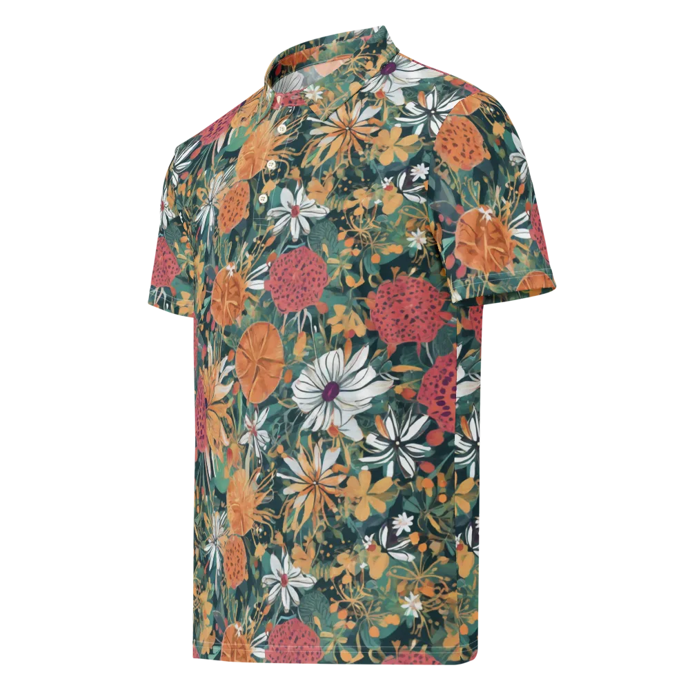Tangerine Conservatory on Men's Slim Fit Polo Shirt — Left Front