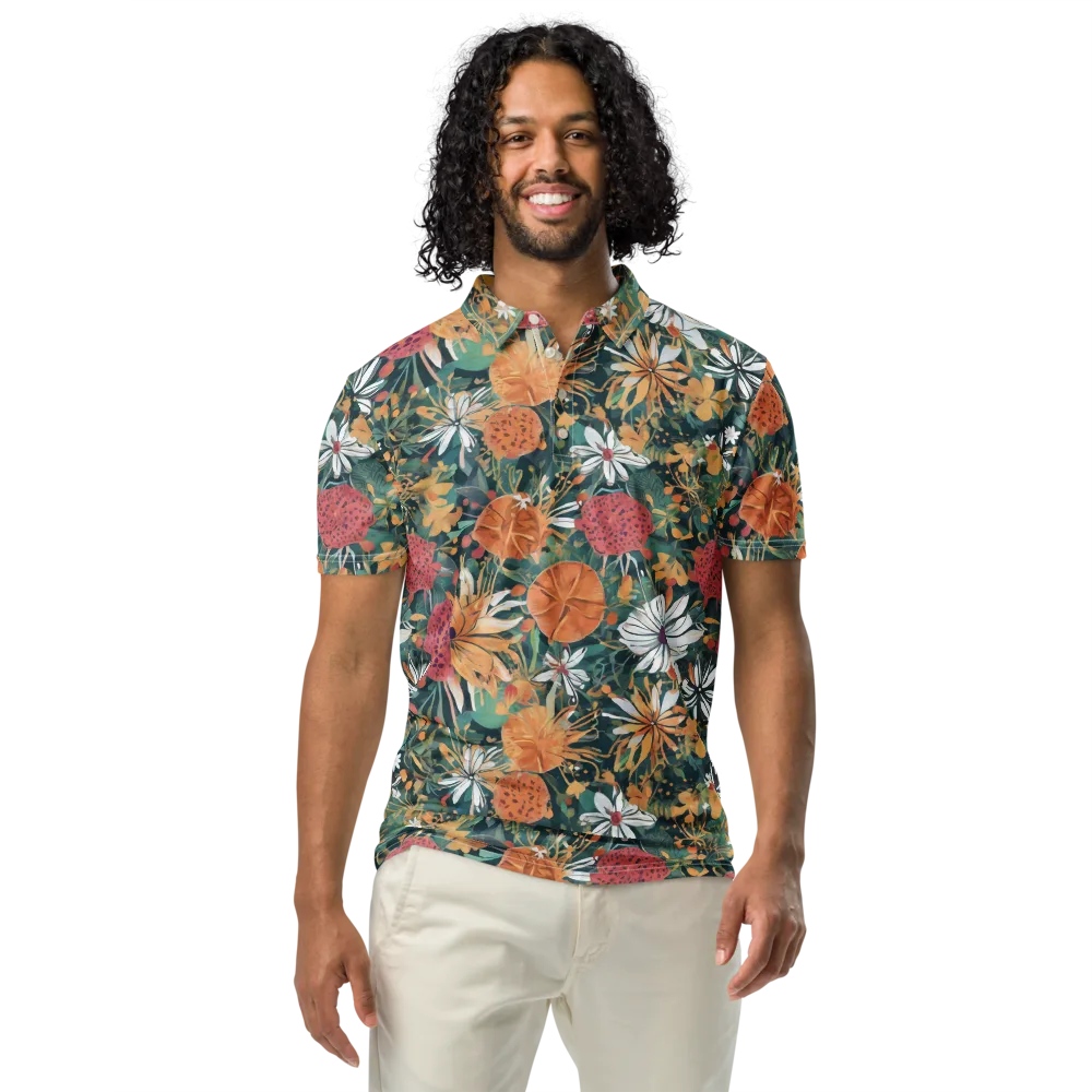 Tangerine Conservatory on Men's Slim Fit Polo Shirt — Front