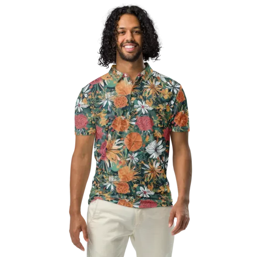 Tangerine Conservatory on a Men's Slim Fit Polo Shirt