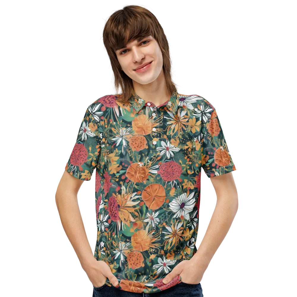 Tangerine Conservatory on Men's Slim Fit Polo Shirt — Front