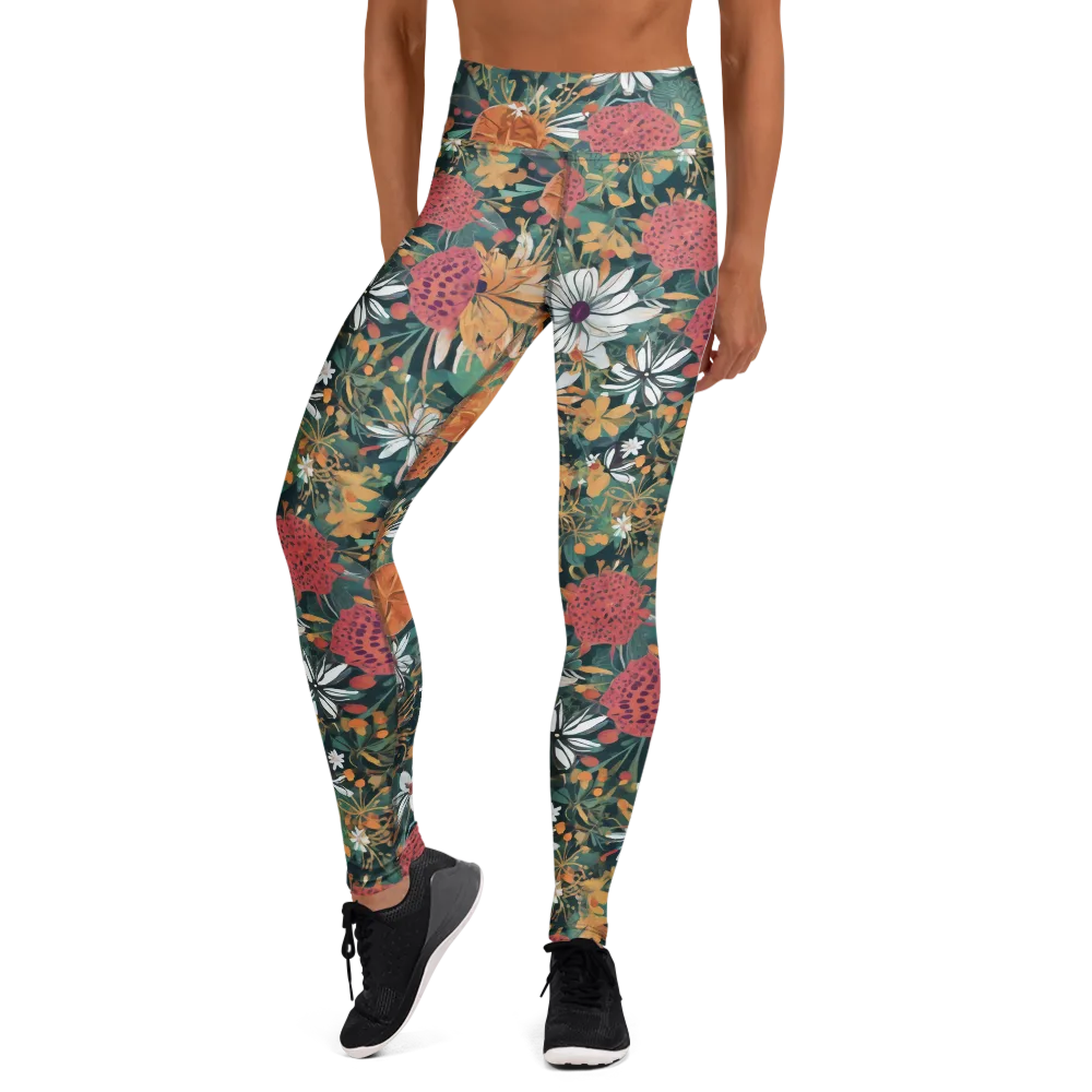 Tangerine Conservatory on Yoga Leggings — Front