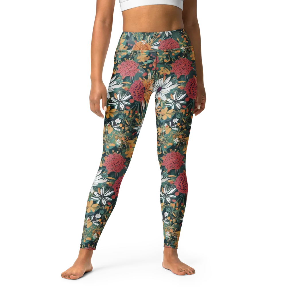 Tangerine Conservatory on Yoga Leggings — Front