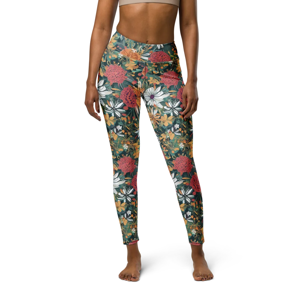 Tangerine Conservatory on Yoga Leggings — Front
