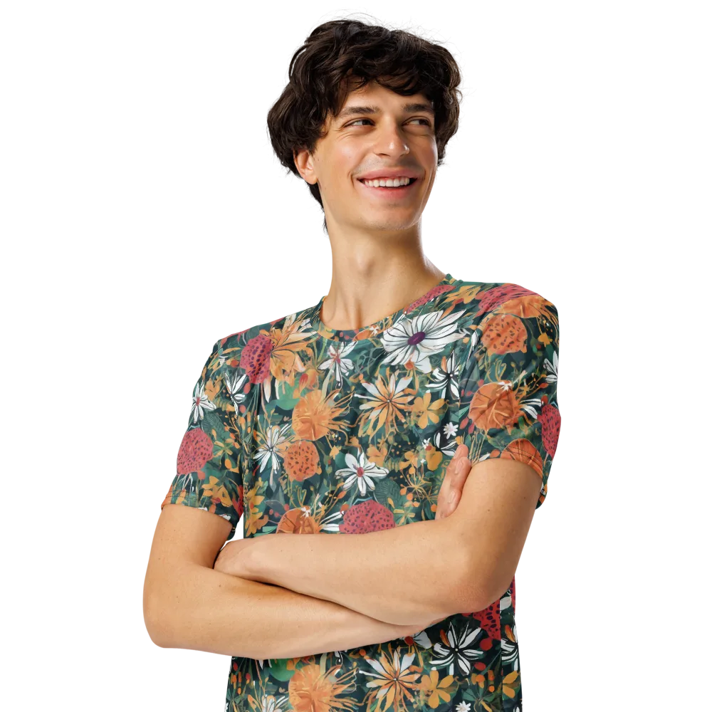 Tangerine Conservatory on Men's Crew Neck T-Shirt — Left Front