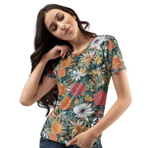 Tangerine Conservatory on a Women's Crew Neck T-Shirt