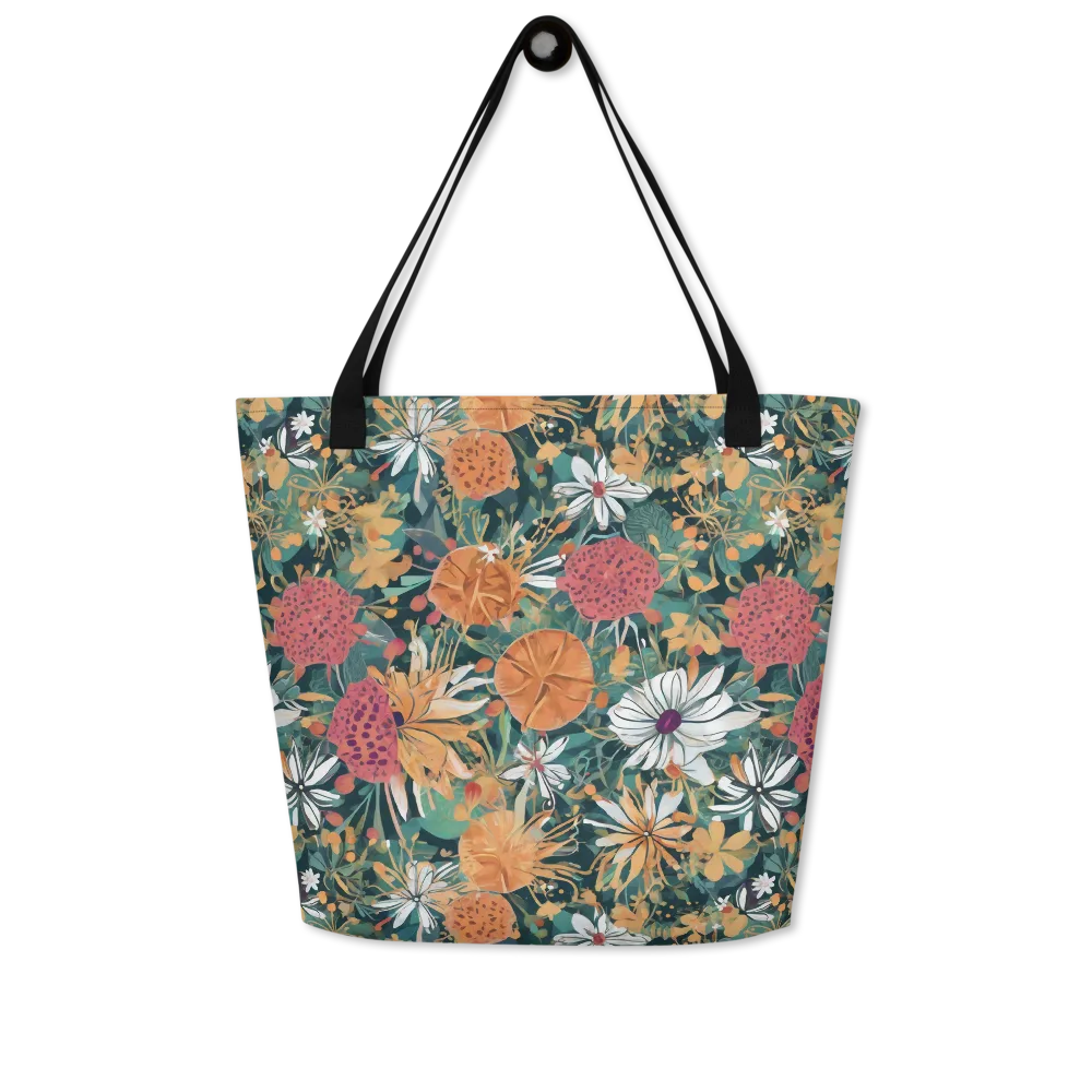 Tangerine Conservatory on Large Tote Bag W/ Pocket — Front
