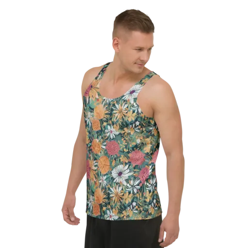 Tangerine Conservatory on a Men's Tank Top