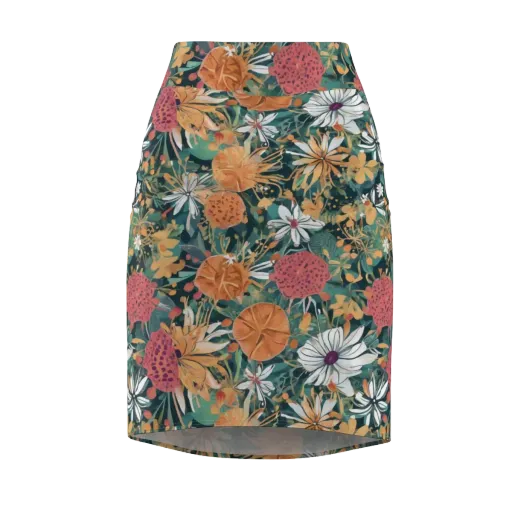 Tangerine Conservatory on a Pencil Skirt