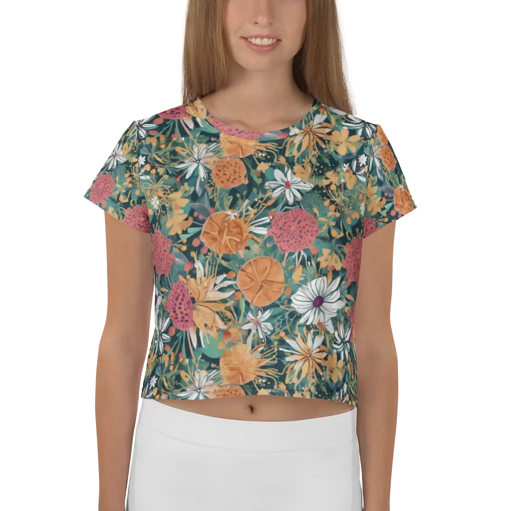 Tangerine Conservatory on Crop Tee — Front