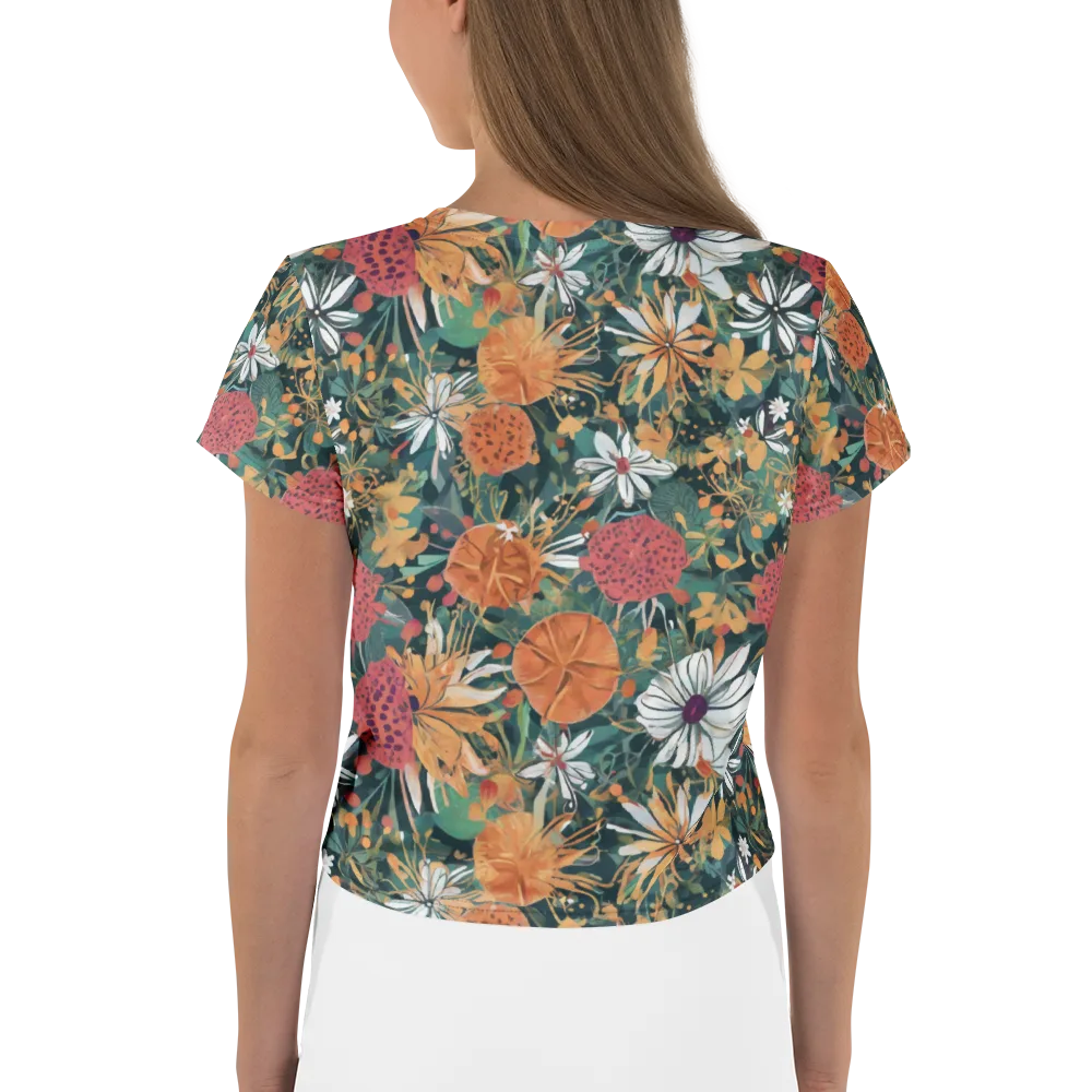 Tangerine Conservatory on Crop Tee — Back
