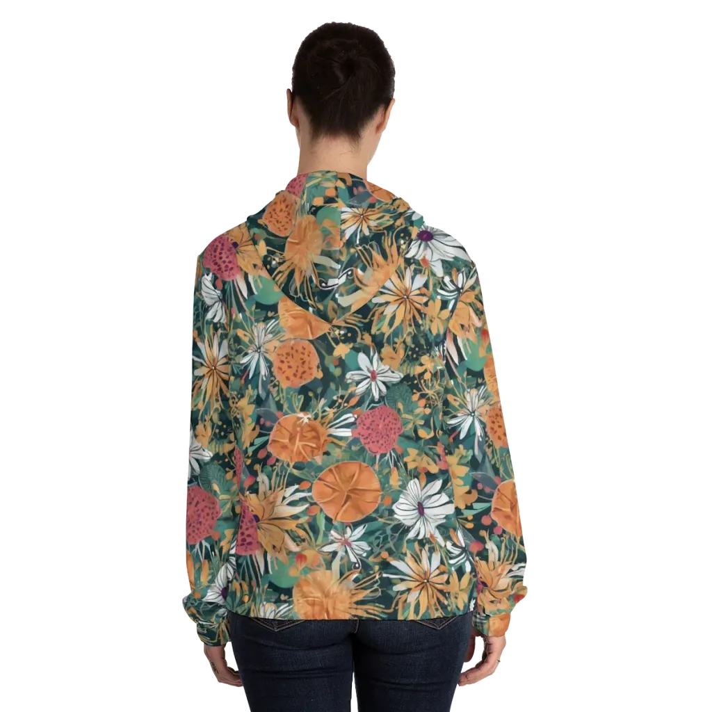 Tangerine Conservatory on Women's Full-Zip Hoodie — Back On Person