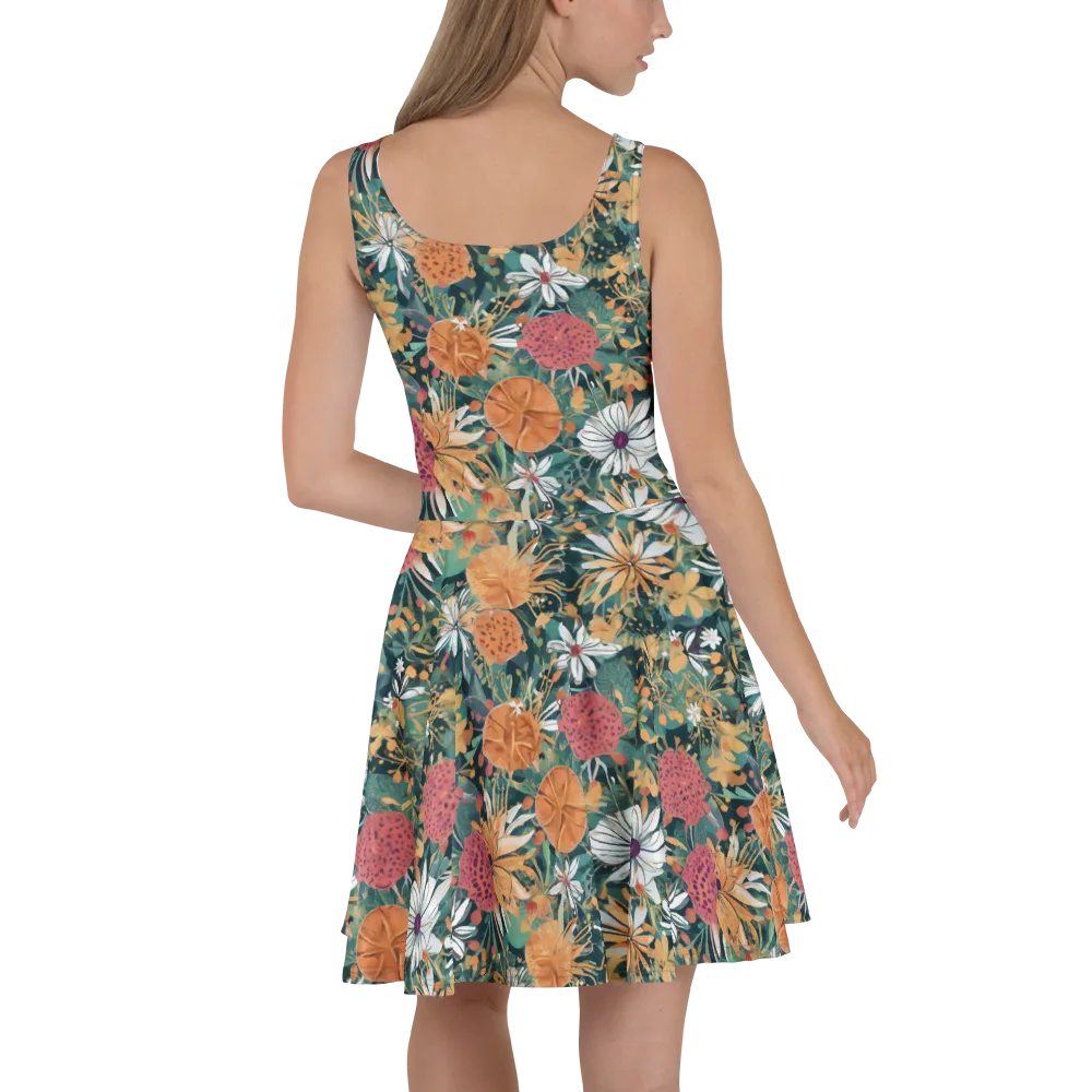 Tangerine Conservatory on Skater Dress — Back