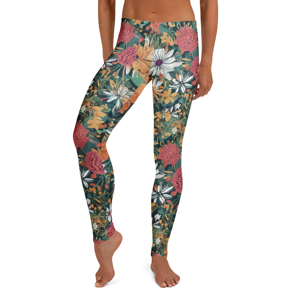 Tangerine Conservatory on Leggings — Front