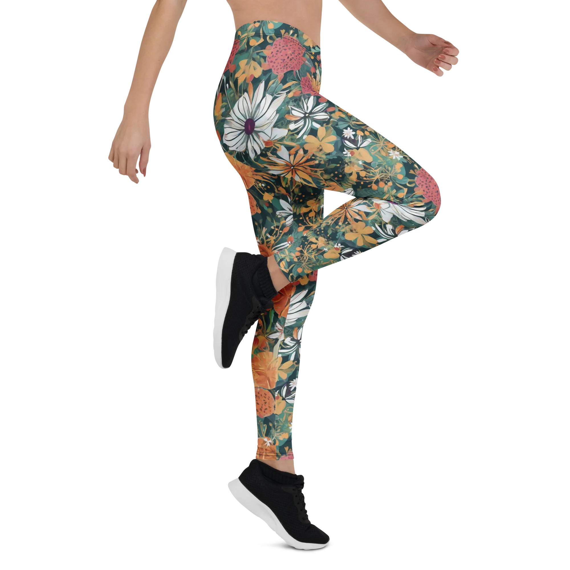 Tangerine Conservatory on Leggings — Right
