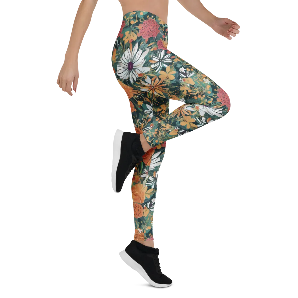 Tangerine Conservatory on Leggings — Right