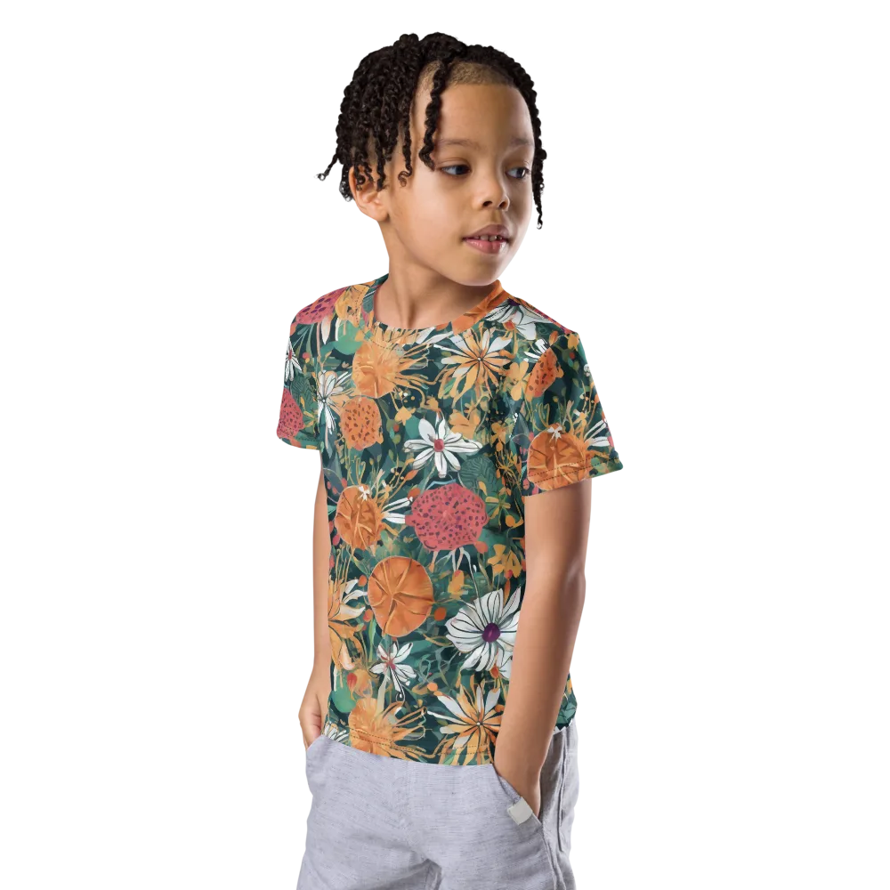 Tangerine Conservatory on Kids Crew Neck T-Shirt — Left Front